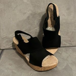 Clarks wedges with Velcro strap!